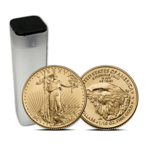 2024 – American Eagle (BU) 1/10 oz Gold Coins (Tube of 50 coins)