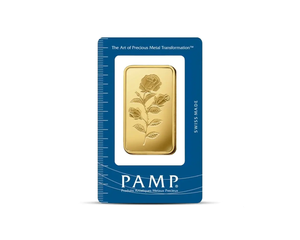 PAMP Rosa 100 Gram Gold Bar