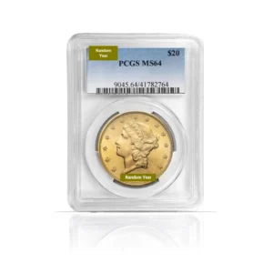 Random Year - $20 Liberty Double Eagle Gold Coin (MS64, NGC or PCGS)