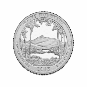 2013 S – America the Beautiful Quarter Silver Proof Coin – White Mountain
