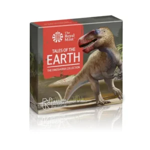 2020 - Colored Britain Dinosauria Megalosaurus 8 Gram Proof Silver Coin