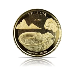 2020 - EC8 St. Lucia Whiptail Lizard (BU) 1 oz Gold Coin