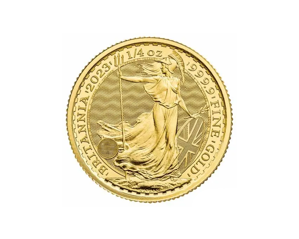 2023 – British Royal Mint Britannia King Charles III (BU) 1/4 oz Gold Coin