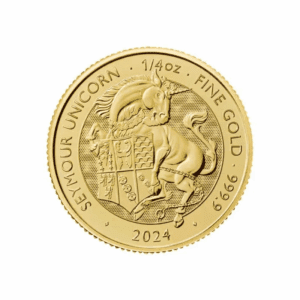 2024 – British Tudor Beasts Seymour Unicorn (BU) 1/4 oz Gold Coin