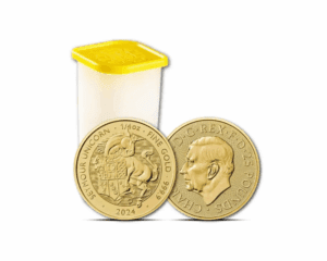 2024 – British Tudor Beasts Seymour Unicorn (BU) 1/4 oz Gold Coins (Tube of 25 Coins)