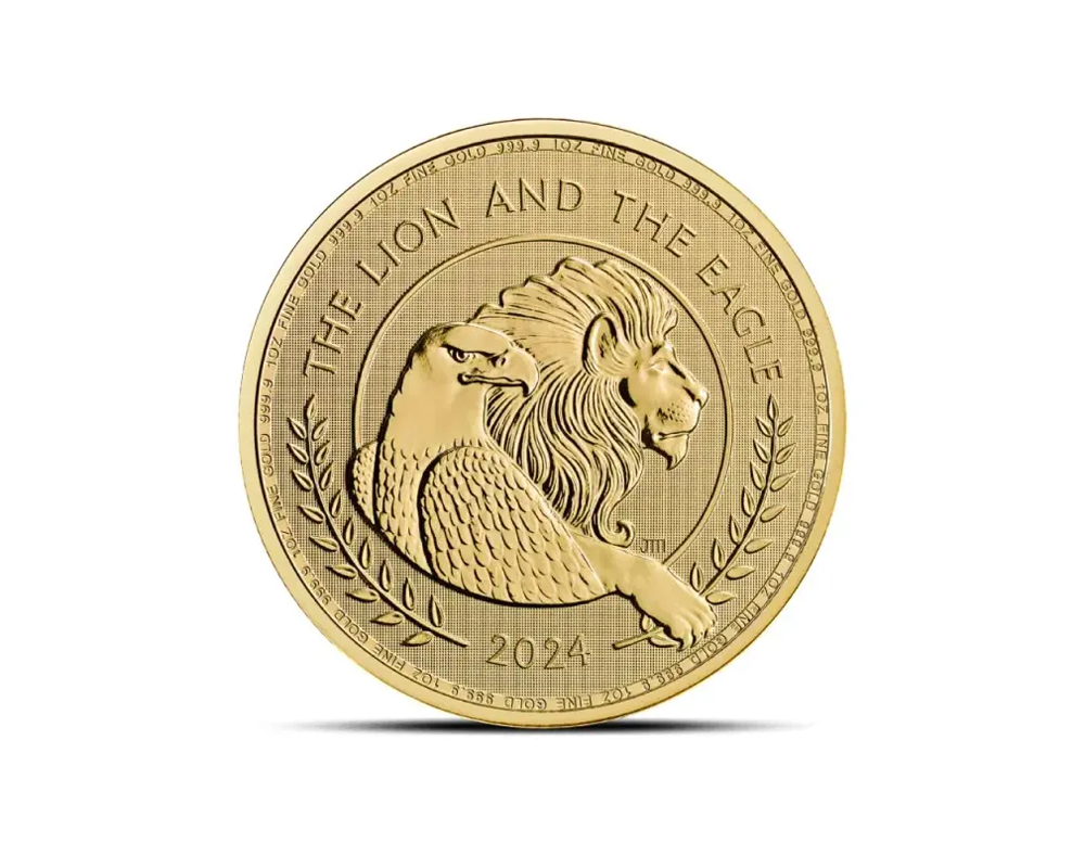 2024 – British Lion and American Eagle (BU) 1 oz Gold Coin