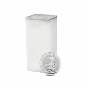 2024 – British Royal Mint Britannia (BU) 1 oz Silver Coins (Tube of 25 coins)
