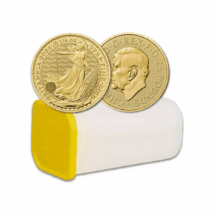 2024 – British Royal Mint Britannia (BU) 1/4 oz Gold Coins (Tube of 25 coins)