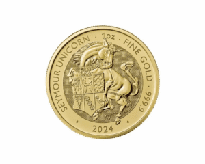 2024 – British Tudor Beasts: Seymour Unicorn (BU) 1 oz Gold Coin