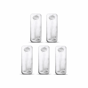 Asahi 100 oz Silver Bars (Set of 5)