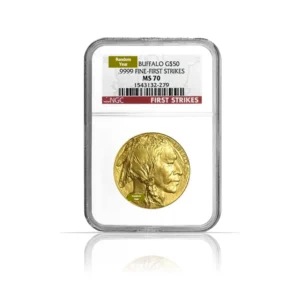 Random Year – Buffalo 1 oz Gold Coin (MS70, PCGS or NGC)