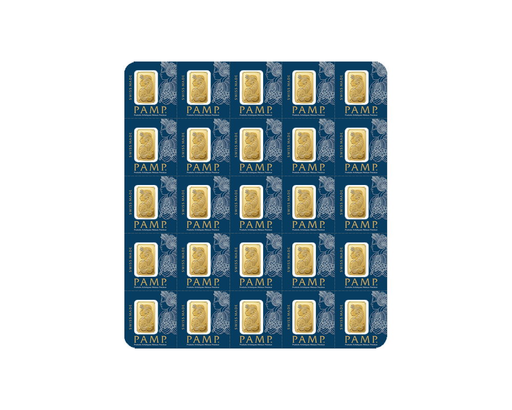 PAMP 1 Gram Gold Bars (MULTIGRAM of 25)