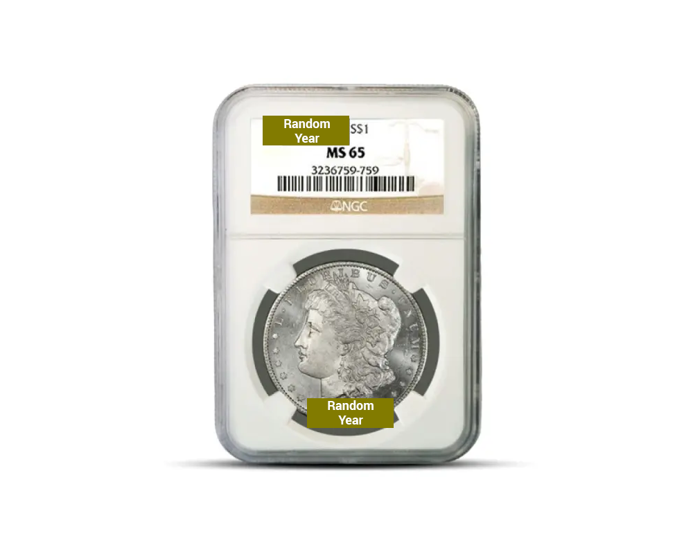 Pre-1921 Morgan One Dollar Silver Coin (MS65, NGC)