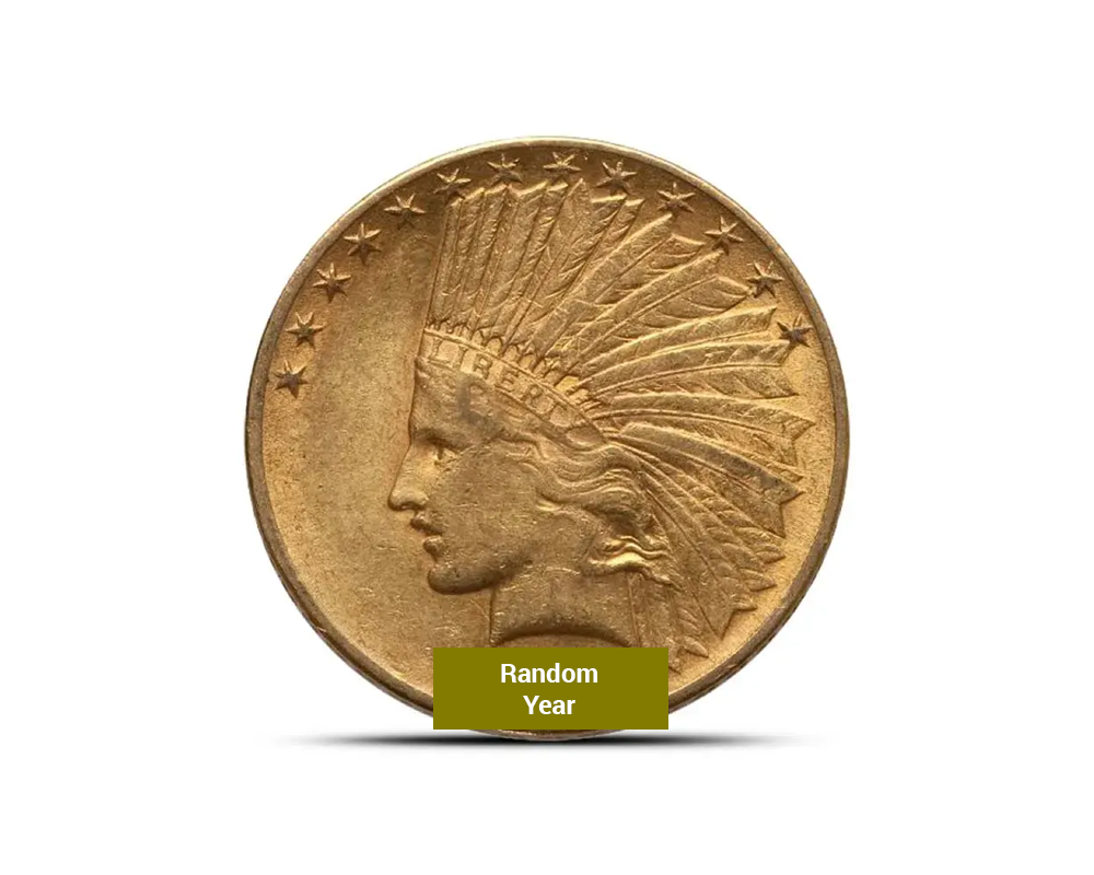 Pre-1933 – $10 Indian Eagle (XF) Gold Coin