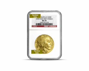 Random Year – Buffalo 1 oz Gold Coin (MS70, PCGS or NGC)