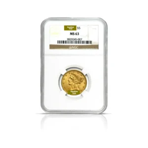 Random Year - $5 Liberty Half Eagle Gold Coin (MS63, NGC or PCGS)