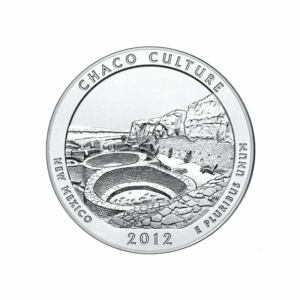 2012 - America The Beautiful 5 oz Silver Coin - Chaco Culture NP New Mexico