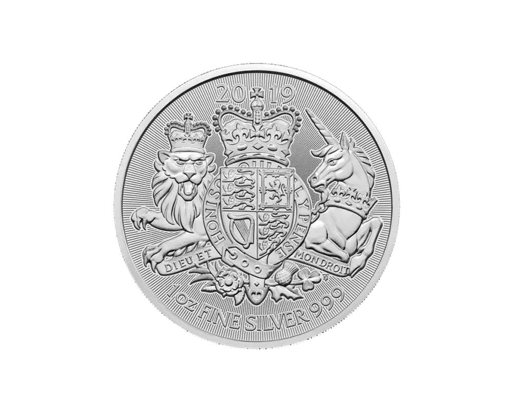 2019 – Great Britain Royal Arms (Impaired) 1 oz Silver Coin