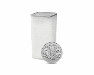 2023 – British Royal Arms (BU) 1 oz Silver Coins (Tube of 25 coins)