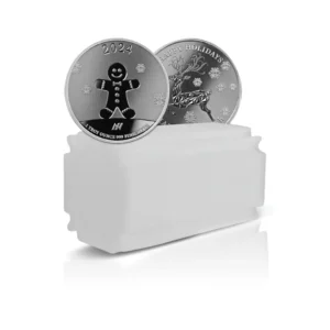 2024 – Asahi Christmas 1 oz Silver Rounds (Tube of 20)