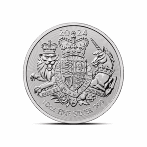 2024 – British Royal Arms (BU) 10 oz Silver Coin