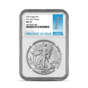 2025 – American Eagle -First Day of Issue 1 oz Silver Coin (MS70, NGC)