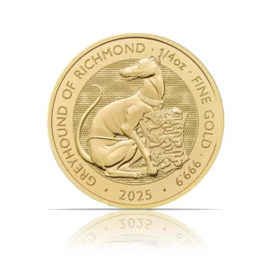 2025 – British Tudor Beasts: Greyhound of Richmond (BU) 1/4 oz Gold Coin