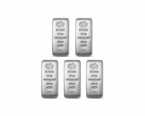 PAMP Suisse Cast 10 oz Silver Bar (Set of 5)