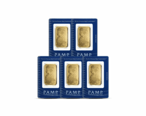 PAMP Suisse Lady Fortuna™ 1 oz Gold Bar (Set of 5)