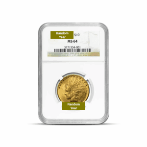 Pre-1933 – $10 Indian Eagle Gold Coin (MS64, NGC or PCGS)