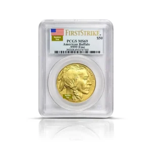 Random Year – Buffalo 1 oz Gold Coin (MS69, PCGS or NGC)