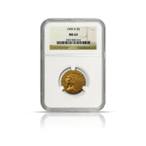 Random Year - $5 Indian Half Eagle Gold Coin (MS63, NGC or PCGS)