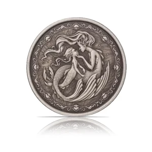 2023 - Samoa Mermaid Mother & Daughter (Antiqued) 1 oz Silver Coin