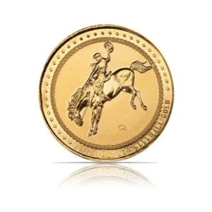 Scottsdale Cowboy with Buffalo Privy 1/10 oz Gold Round
